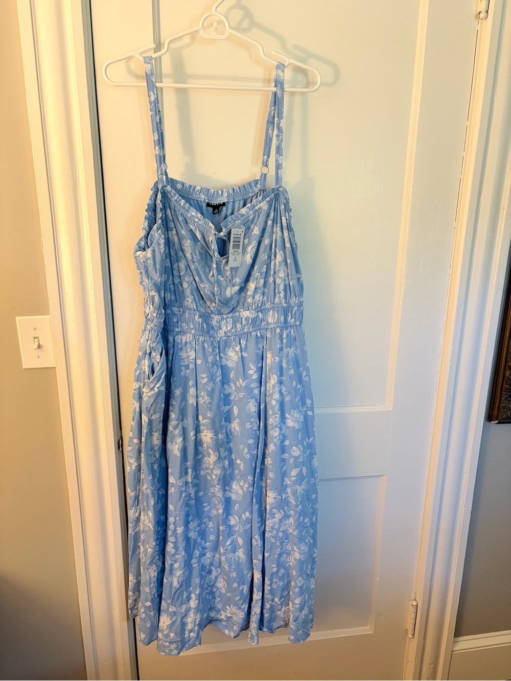 NWT Light Blue Floral Midi Sundress Torrid